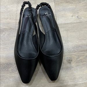 Halston Heritage Black Leather Flats